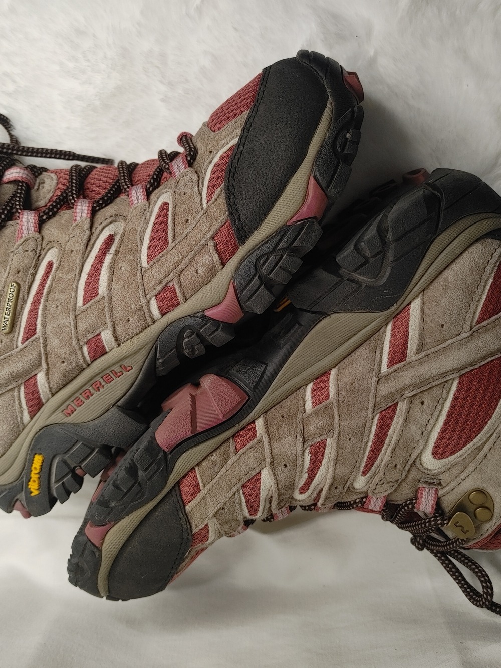 Merrell Boulder Blush Moab 2 Mid Waterproof Hiking Trail Shoes 6.5 - Picture 6 of 9